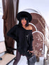 PLUS SIZE sweater "AGAIN 10588" - black